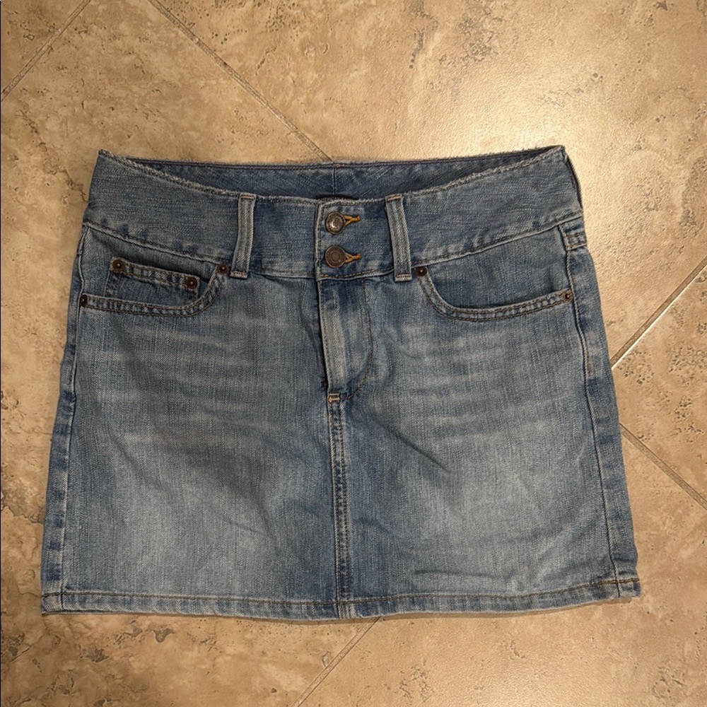 American Eagle Outfitters Blue Mini Skirt Casual